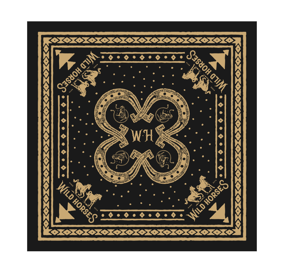 Wild Horses Logo Bandana